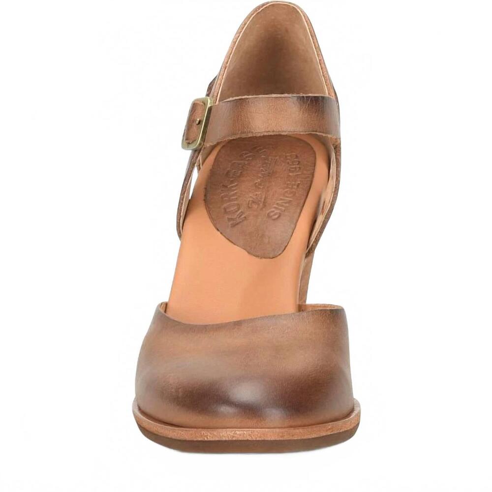 NEW KORK-EASE women's stacked heel mary janes in brown - Picture 5 of 6